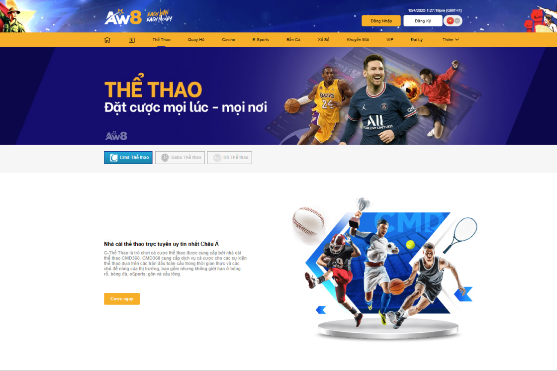 AW8 Trang cá độ bóng đá uy tín nhất